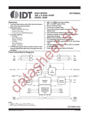 IDT7006L20PFGI datasheet  